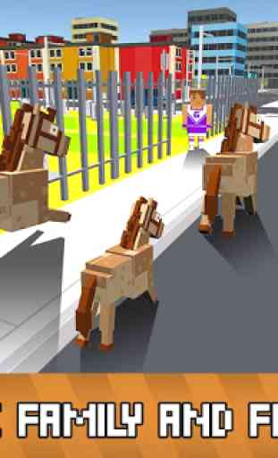 Simulador de Animales Blocky: caballo, cerdo y más 3