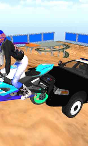 simulador de la motocicleta - carreras de policía 4