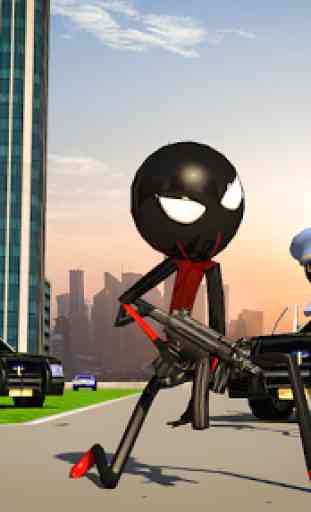 Spider Stickman Games : Las Vegas City Gangster 2