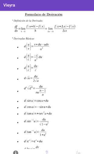 Vieyra - Formulario de Cálculo 1