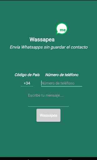 Wassapeame - Enviar Mensajes sin agregar contacto 1
