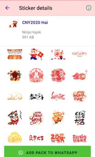 2020 Chinese New Year CNY Stickers For WhatsApp 1