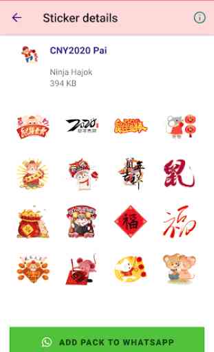 2020 Chinese New Year CNY Stickers For WhatsApp 3