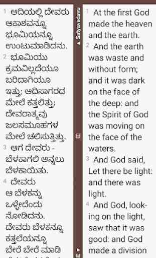 Advanced Kannada Bible - BSI, KJV , Satyavedavu 3
