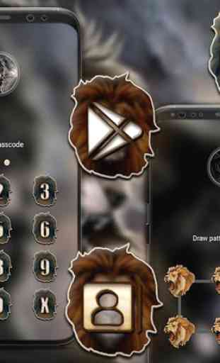 Angry Lion Launcher Theme 3