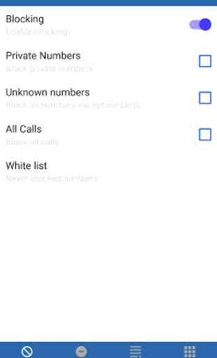Bloqueo de llamadas (lista de bloqueo) 2