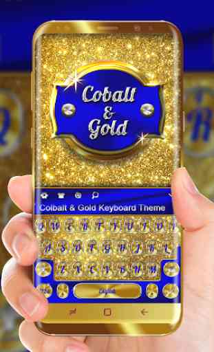 Cobalt and Gold Keyboard Theme 1
