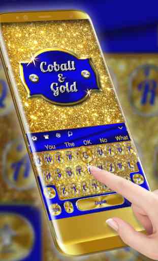 Cobalt and Gold Keyboard Theme 2