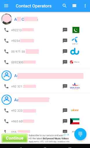 Contact-Mobile Operators 4