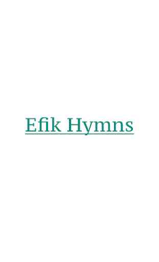 Efik Hymns 1