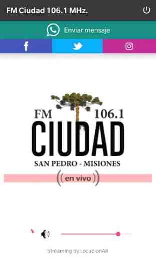 FM Ciudad 106.1 MHz. 1