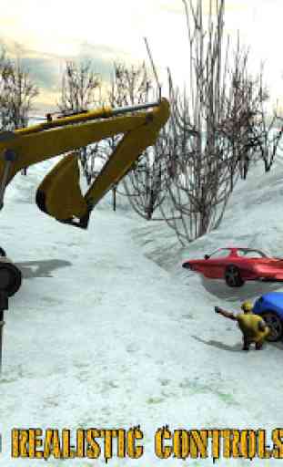 Heavy Snow Excavator Crane Simulator 2018 2