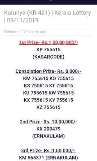 Kerala Lottery Result (Live) 4