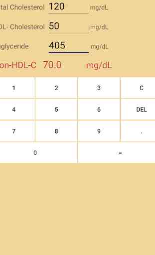 LDL-Colesterol calculadora 3