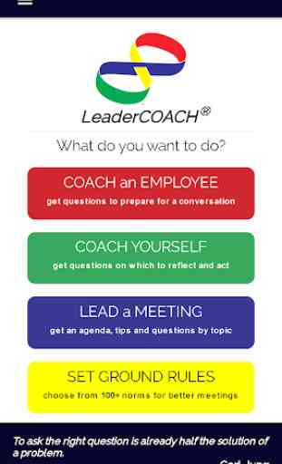 LeaderCOACH: powerful questions, better solutions. 1