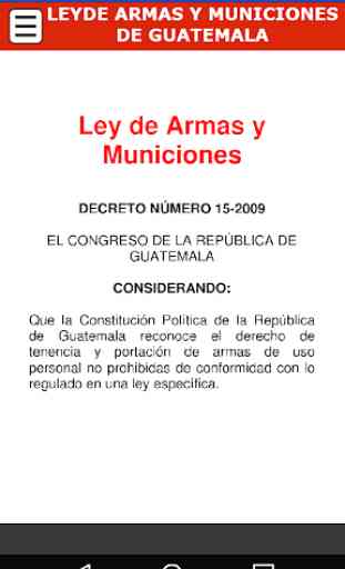 Ley de Armas y Municiones de Guatemala de DIGECAM 2