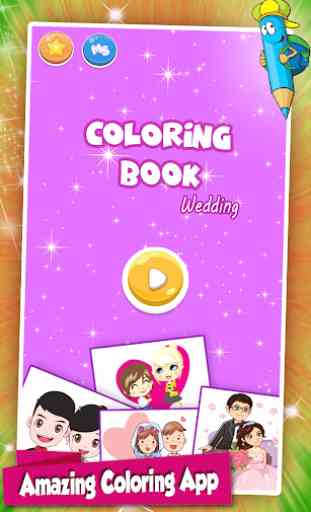 Páginas para colorear de boda la novia y el novio 1