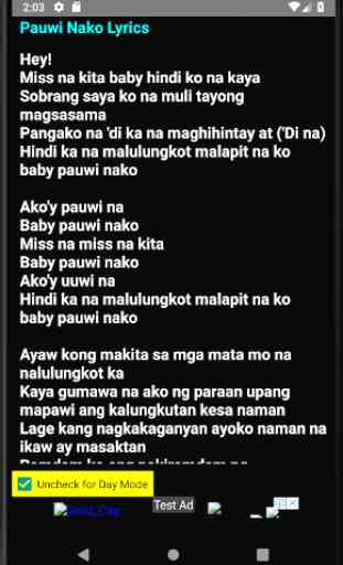 Pauwi Nako Lyrics 1