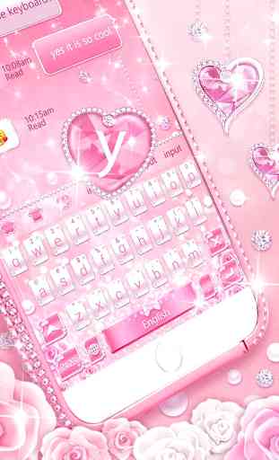 Pink Diamond Keyboard Theme 4