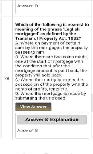 Property Law MCQ 3