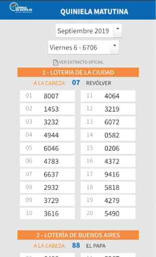 Quiniela Online - Resultados oficiales - Agencia99 3