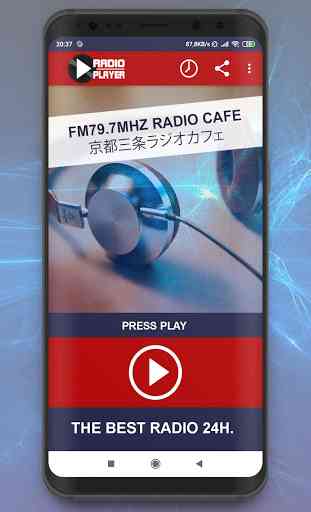 Radio Cafe 79.7 FM Kyoto Sanjo Live Player online 1