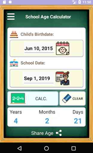 School Age Calculator App 2020-2021 1