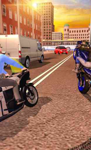 US Police Motor Bike Chase: City Gangster Fight 3