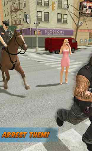 3D Policía NY caballo de Chase City VS escape 3