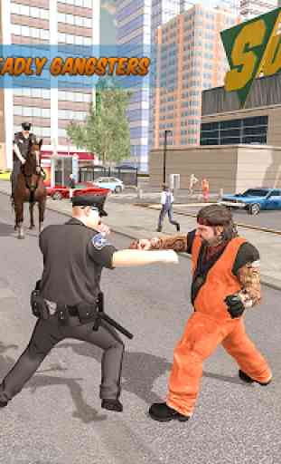 3D Policía NY caballo de Chase City VS escape 4