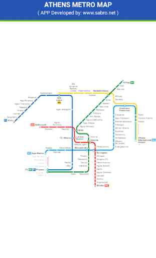 Athens Metro Map LITE 2