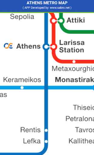 Athens Metro Map LITE 3