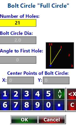 CNC Mill Bolt Circle Pattern Calculator 3