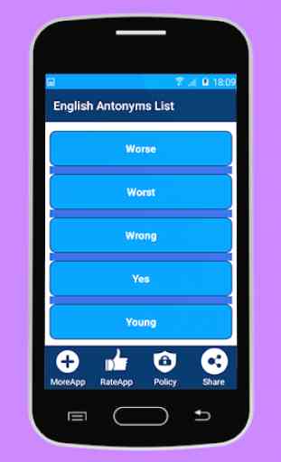 English Antonyms List 3