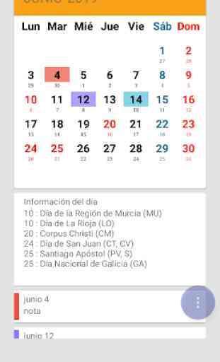 España Calendario 2019 4