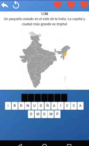 Estados de la India - mapas, capitales, pruebas 1