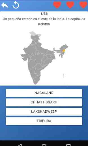 Estados de la India - mapas, capitales, pruebas 2