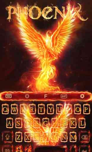 Flame Phoenix Keyboard Theme for Android 1