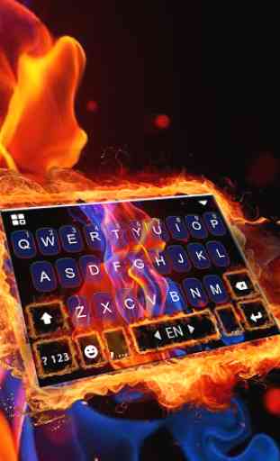 Flaming Fire Tema de teclado 1
