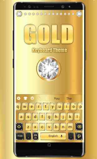 Gold Luxury Diamond Keyboard 1