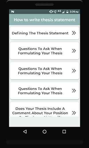 How to write thesis statement 2