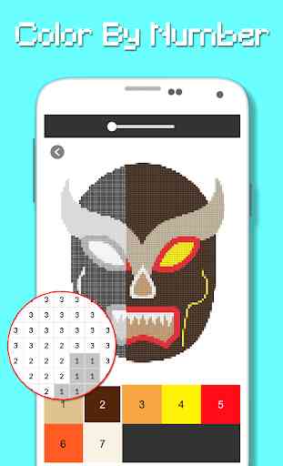 Máscara de lucha de color por número - Pixel Art 3