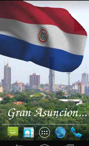 Paraguay Flag Live Wallpaper 2