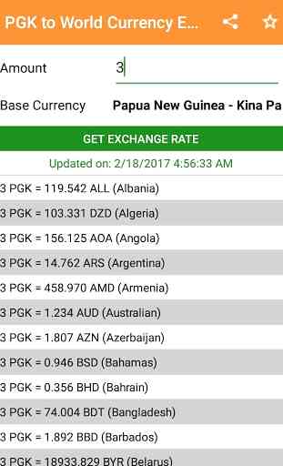 PGK to All Exchange Rates & Currency Converter 2