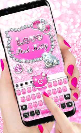 Pink Kitty Diamond keyboard 1