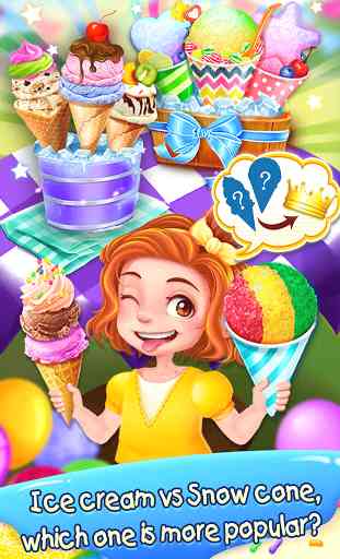 Snow Cone VS Ice Cream - Summer Icy Dessert Battle 1