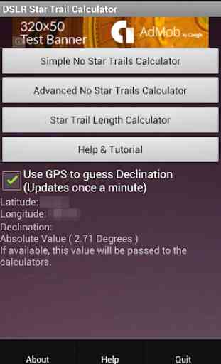 Star Trail Calculator 1