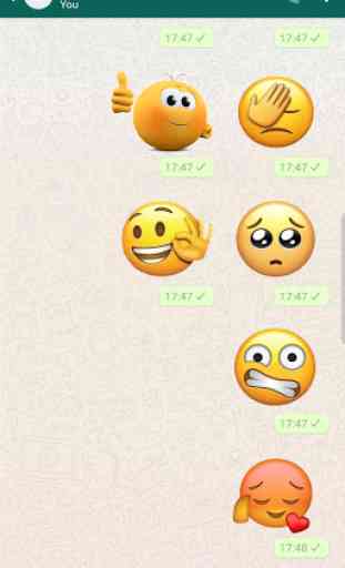 Stickers de Emojis Animados en 3D WAStickerApps 2