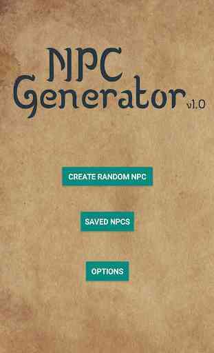 Tabletop NPC Generator 1