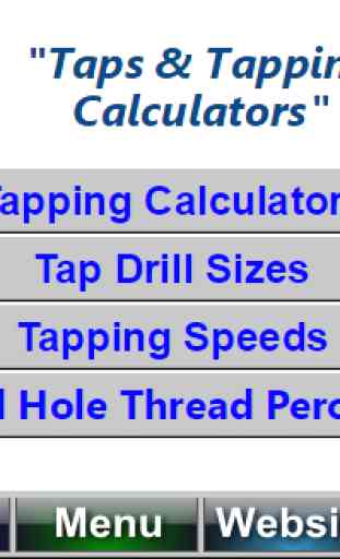 Tap Drill Chart & Tapping Calculators 2